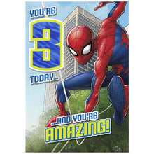 Dark Slate Gray Marvel Spider-man You're 3 today Greeting Card Bags & Invitation