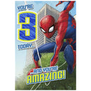 Dark Slate Gray Marvel Spider-man You're 3 today Greeting Card Bags & Invitation