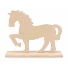 White Smoke Tim & Tess Wooden Horse on Stand Kids Craft Basics