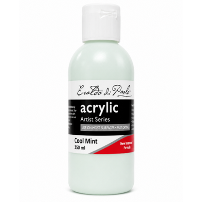 White Smoke Eraldo di Paolo Acrylic Paint, Cool Mint, 250ml Acrylic Paints