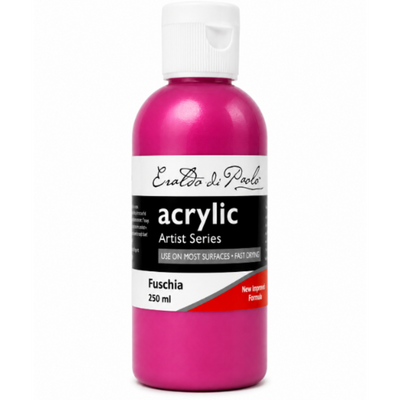 White Smoke Eraldo di Paolo Acrylic Paint, Fuschia, 250ml Acrylic Paints