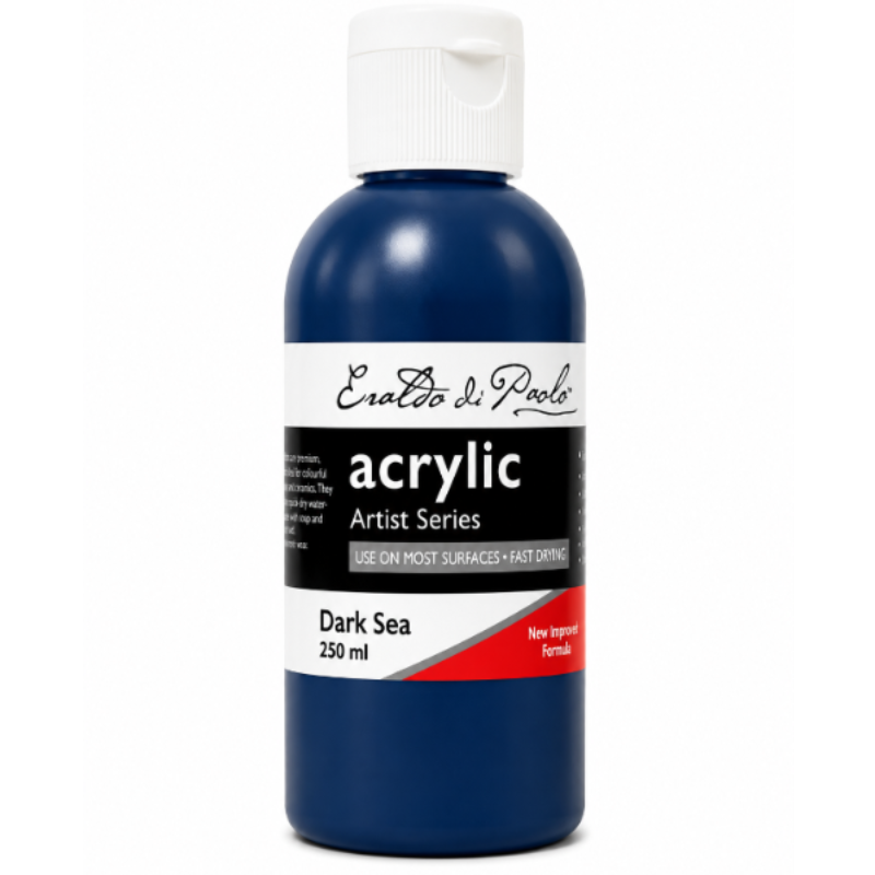 White Smoke Eraldo di Paolo Acrylic Paint, Dark Sea, 250ml Acrylic Paints