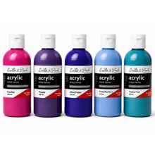 White Smoke Eraldo di Paolo Acrylic Paint, Purple Colours Collection 5x250ml Custom Bundle
