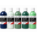 White Smoke Eraldo di Paolo Acrylic Paint, Green Hues Colour Collection 5x250ml Custom Bundle