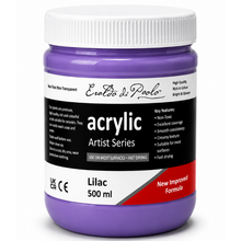White Smoke Eraldo di Paolo Acrylic Paint, Lilac, 500mL Acrylic Paints