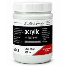 White Smoke Eraldo di Paolo Acrylic Paint, Cool Mint, 500mL Acrylic Paints