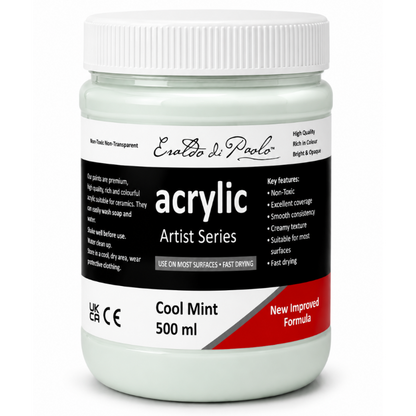 White Smoke Eraldo di Paolo Acrylic Paint, Green Hues Colour Collection, 5x500ml Custom Bundle