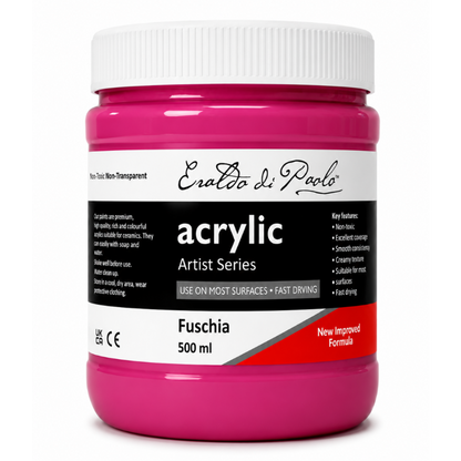 White Smoke Eraldo di Paolo Acrylic Paint, Bright Blooms Collection 5x500ml Custom Bundle