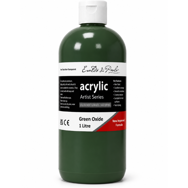 White Smoke Eraldo di Paolo Acrylic Paint, Green Oxide, 1L Acrylic Paints