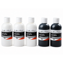 White Smoke Eraldo di Paolo Acrylic Paint, White & Black Collection, 5x250ml Custom Bundle