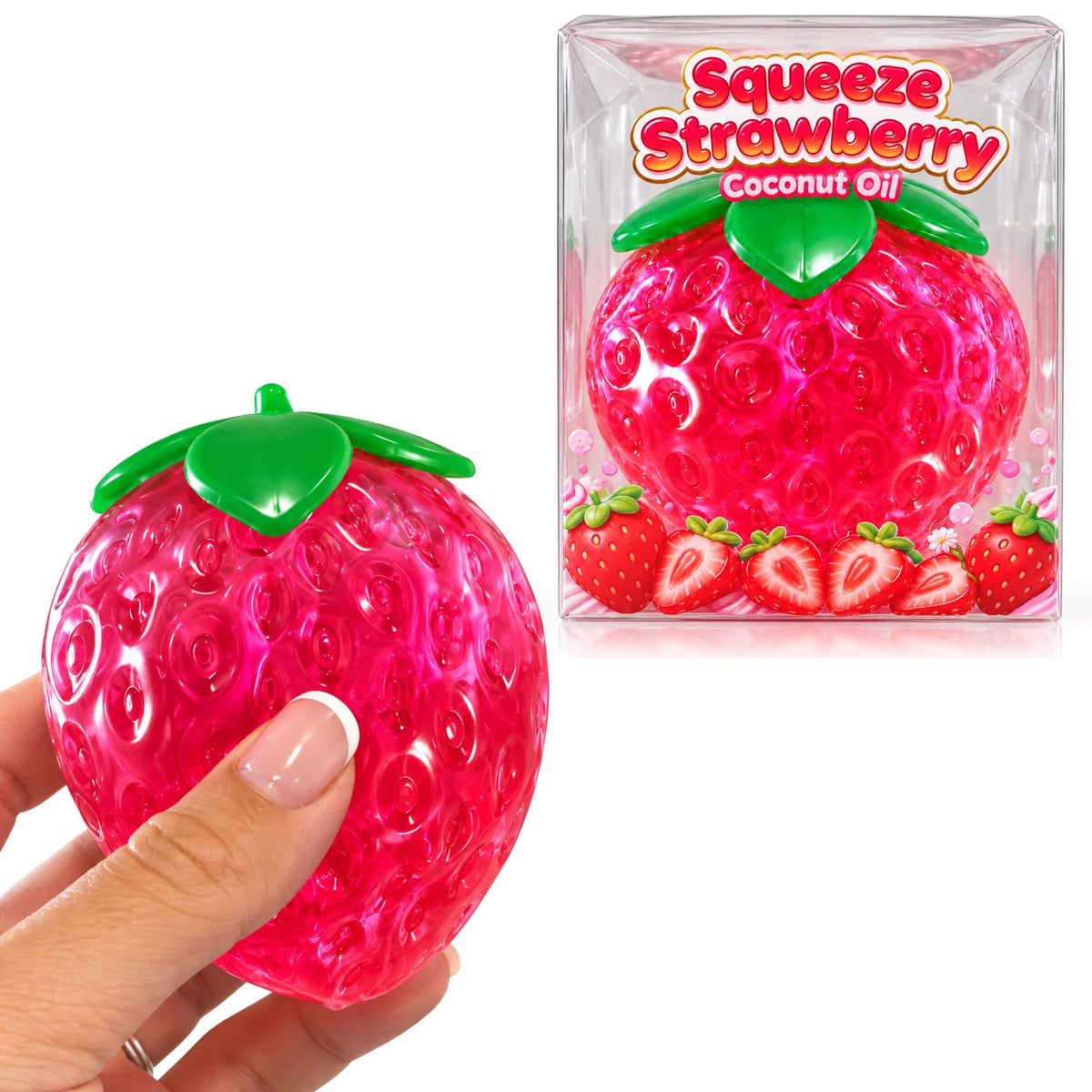 White Smoke Squishy Coconut Oil Strawberry Squishy & Squeeze