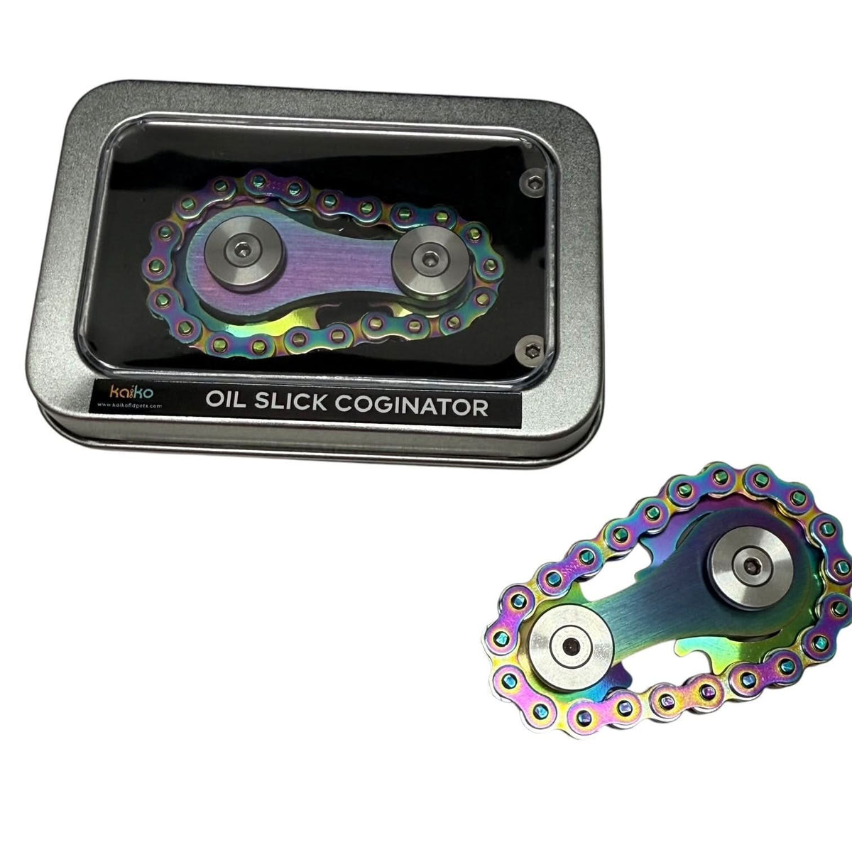 White Smoke Kaiko Coginator 57 grams Oil Slick Fidget Toys