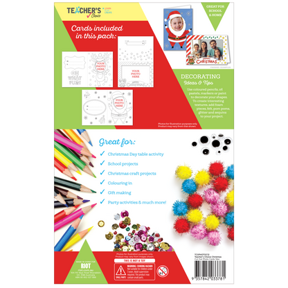 Dark Khaki Teacher's Choice Christmas Cut Out Photo Cards 3 Designs 12pc Christmas