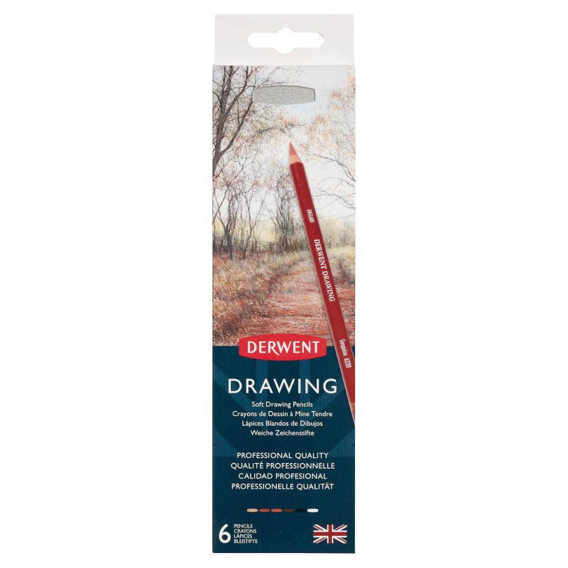 Lavender Derwent Drawing Pencil Tin 6 Pencils