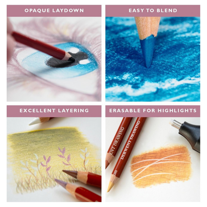Lavender Derwent Drawing Pencil Tin 6 Pencils