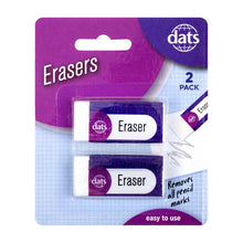 Dats School Eraser, 2pk