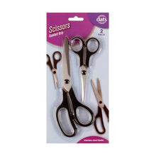 Dats Scissors Rubber Grip,  140mm and 215mm, 2pk