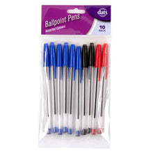 Dats Ballpoint Pens, Assorted Colours, 10pk