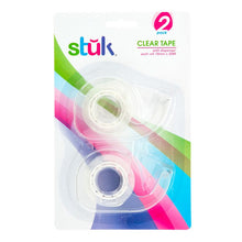 Stuk Clear Tape with dispenser, 18mm x 20M, 2pk
