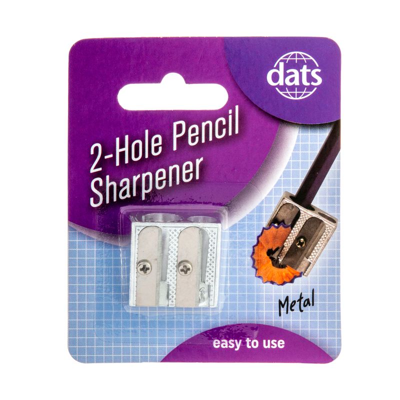 Dats Metal Pencil Sharpener, 2 Hole