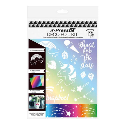 White Smoke Deco Foil Kit - Unicorn Kids Craft Kits