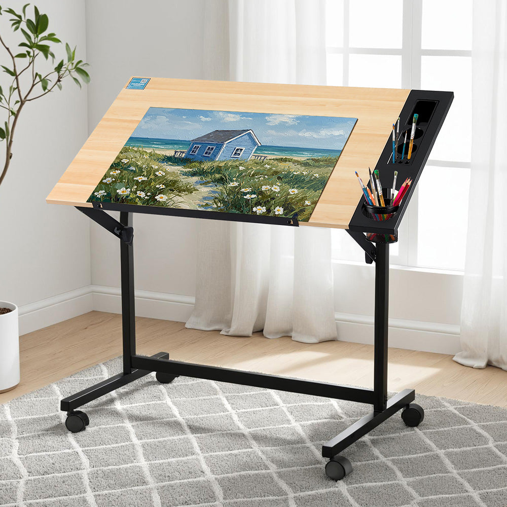 White Smoke "Artiss" Drafting, Drawing and Craft Desk Desks & Workstations