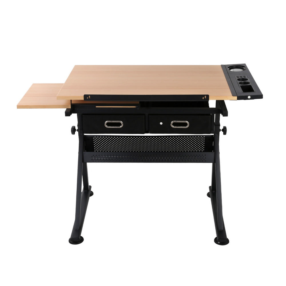 White Smoke "Artiss" Drawing & Drafting Table, Natural Desks & Workstations