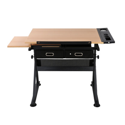 White Smoke "Artiss" Drawing & Drafting Table, Natural Desks & Workstations