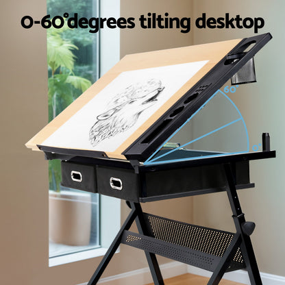 Rosy Brown "Artiss" Drawing & Drafting Table, Natural Desks & Workstations