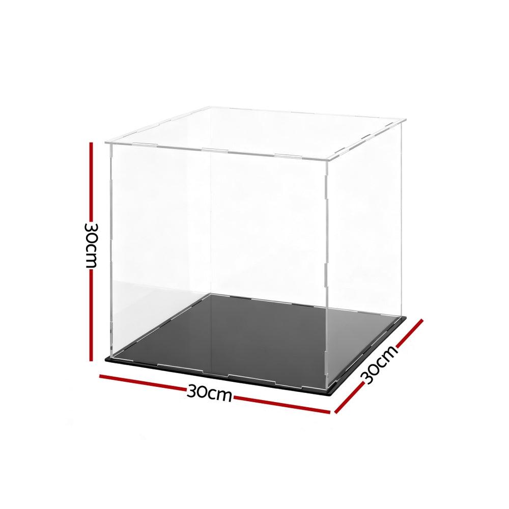 White Smoke Artiss Clear Acrylic Display Case Dustproof Protection Box For Car Toys 30CM Home & Garden > Hobbies > Arts & Crafts