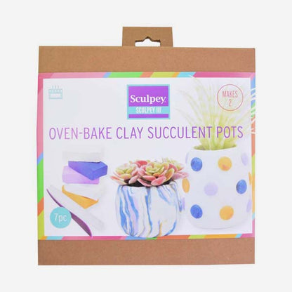 Lavender Sculpey III Oven Bake Clay - Succulent Pots Kit Modelling Kits