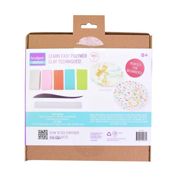 White Smoke Sculpey III Oven Bake Clay - Trinket Dishes Kit Modelling Kits