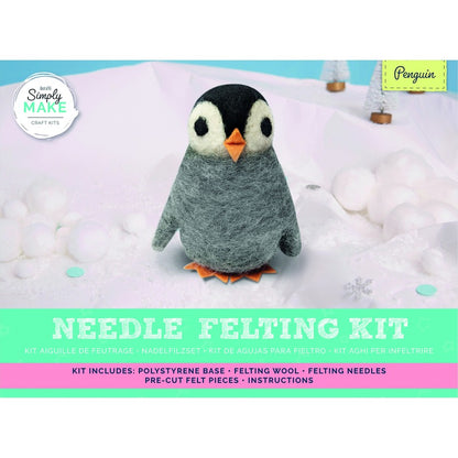 Lavender XMAS Needle Felting Kit - Make a Penguin Christmas
