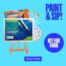 Turquoise Paint and Sip - 4 people Paint & Sip Bundles