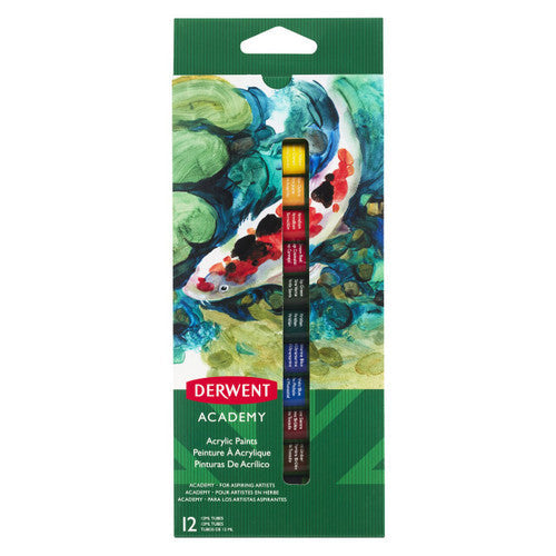 Dark Slate Gray Derwent Academy Acrylic Paint 12ml, Pack 12 Painting