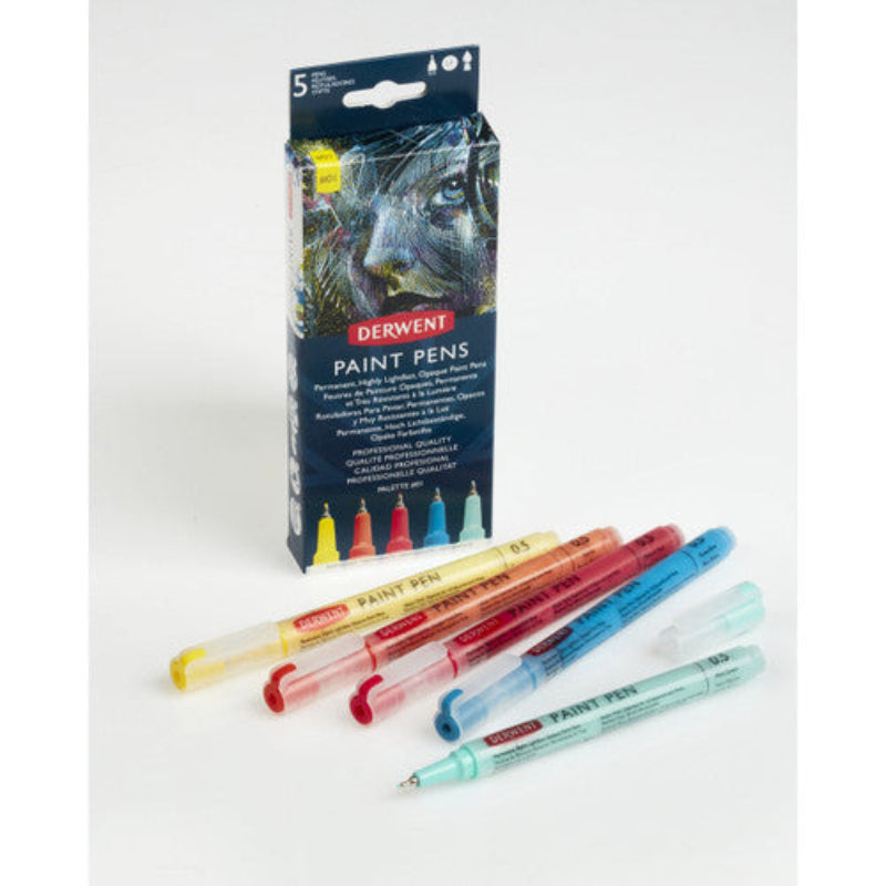 Lavender Derwent Paint Pen Palette #1, Set of 5 Paint Markers