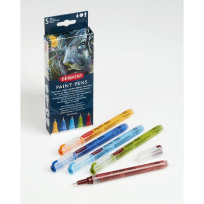 Lavender Derwent Paint Pen Palette #2, Set of 5 Paint Markers