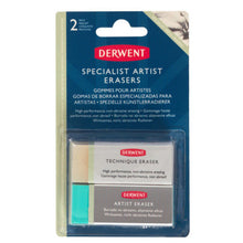 Dark Slate Gray Derwent Specialist Artist Erasers, 2 pack Drawing Accessories