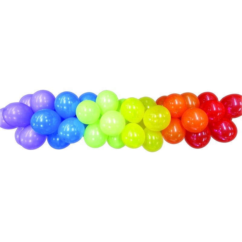 White Smoke Balloon Garland 40 Pack - Rainbow Balloons