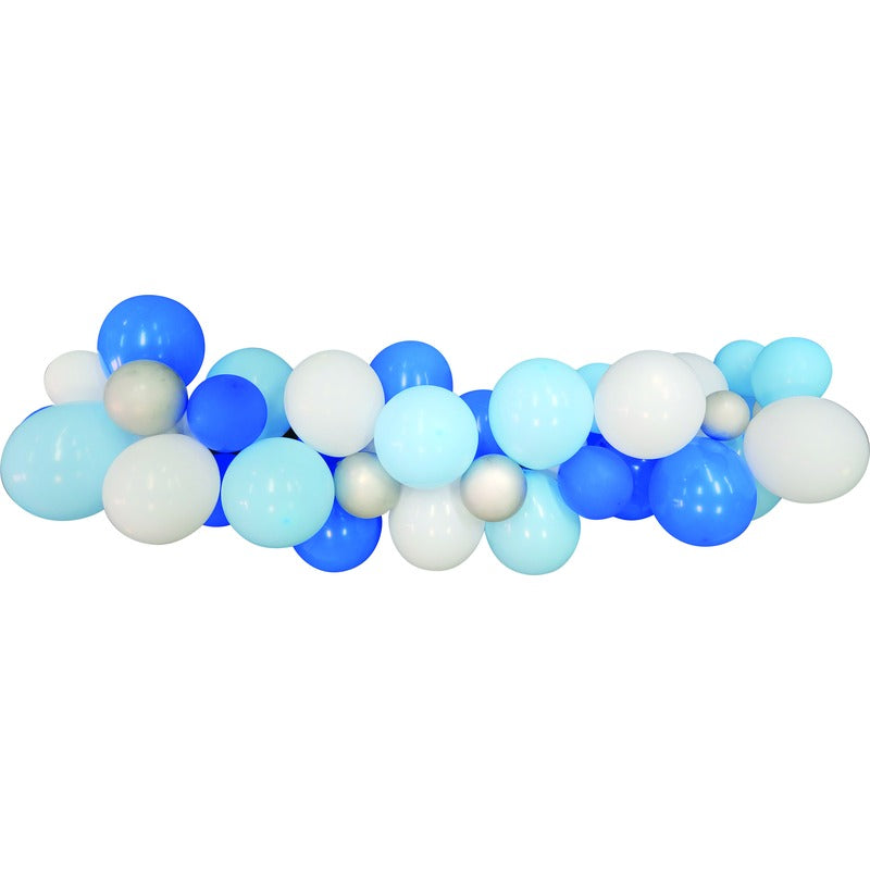 White Smoke Balloon Garland 40 Pack - Blue Balloons