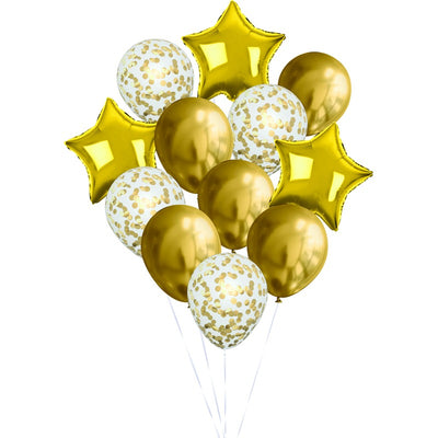 White Smoke Balloon Latex 12 Pack - Gold Balloons