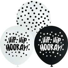 White Smoke Balloon Printed Latex 30cm 10 Pack - Hooray Balloons