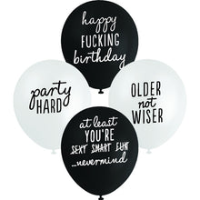 White Smoke Balloon Printed Latex 30cm 10 Pack - Fun Pack Balloons