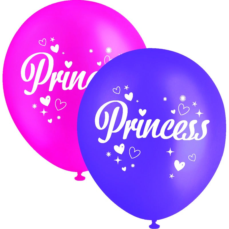 White Smoke Balloon Printed Latex 30cm 10 Pack - Princess Balloons
