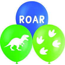 White Smoke Balloon Printed Latex 30cm 10 Pack - Dinosaur Balloons