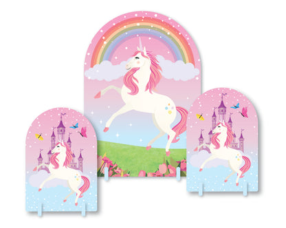 White Smoke Unicorn Theme Party Tableware Bundle for 8 Kids Custom Bundle