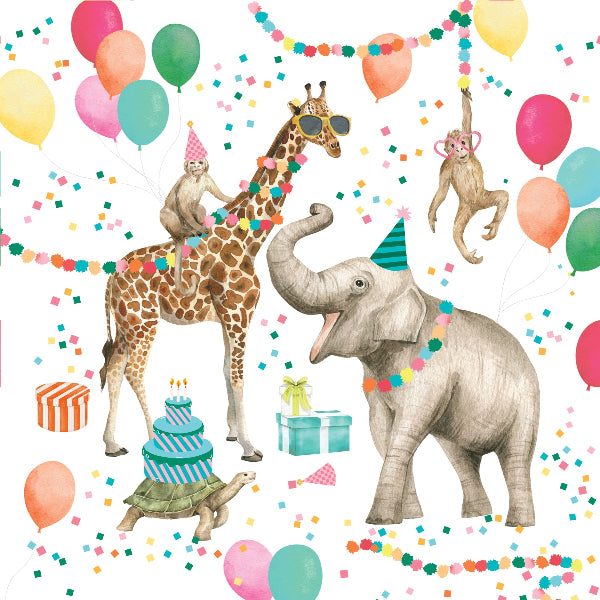 White Smoke Napkin 20 Pack - Party Animals Themed Parties