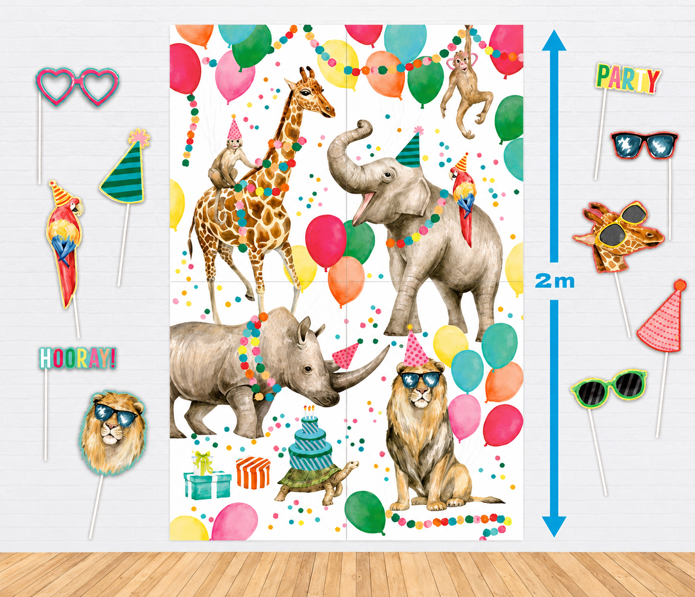 Lavender Party Animals Theme Party Tableware Bundle for 8 Kids Custom Bundle