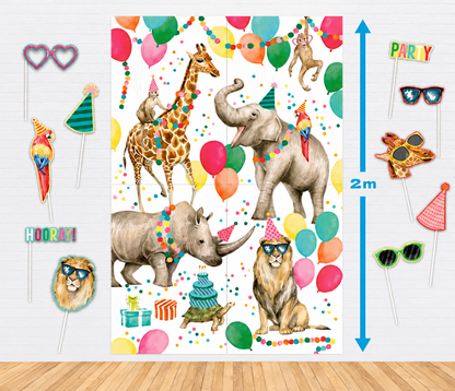 Lavender Party Animals Theme Party Tableware Bundle for 8 Kids Custom Bundle
