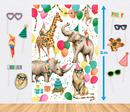 Lavender Party Animals Theme Party Tableware Bundle for 8 Kids Custom Bundle